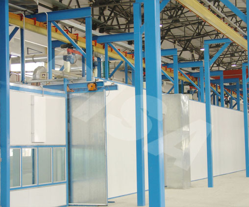 Powder coating line for complex product_02