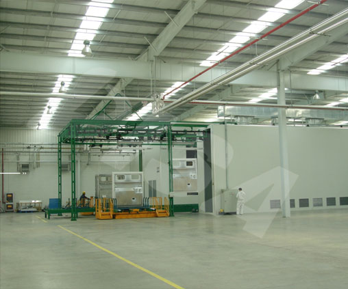 Powder coating line for complex product_01