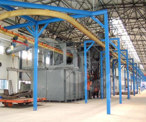 Powder coating line for complex product_05