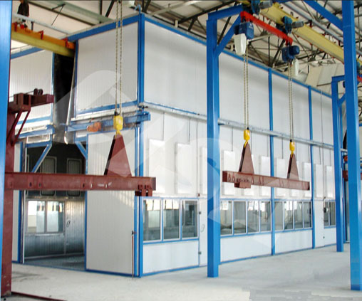 Powder coating line for complex product_03